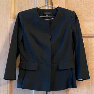 Black Ann Taylor Suit with Sheath Dress, Size 6/6P